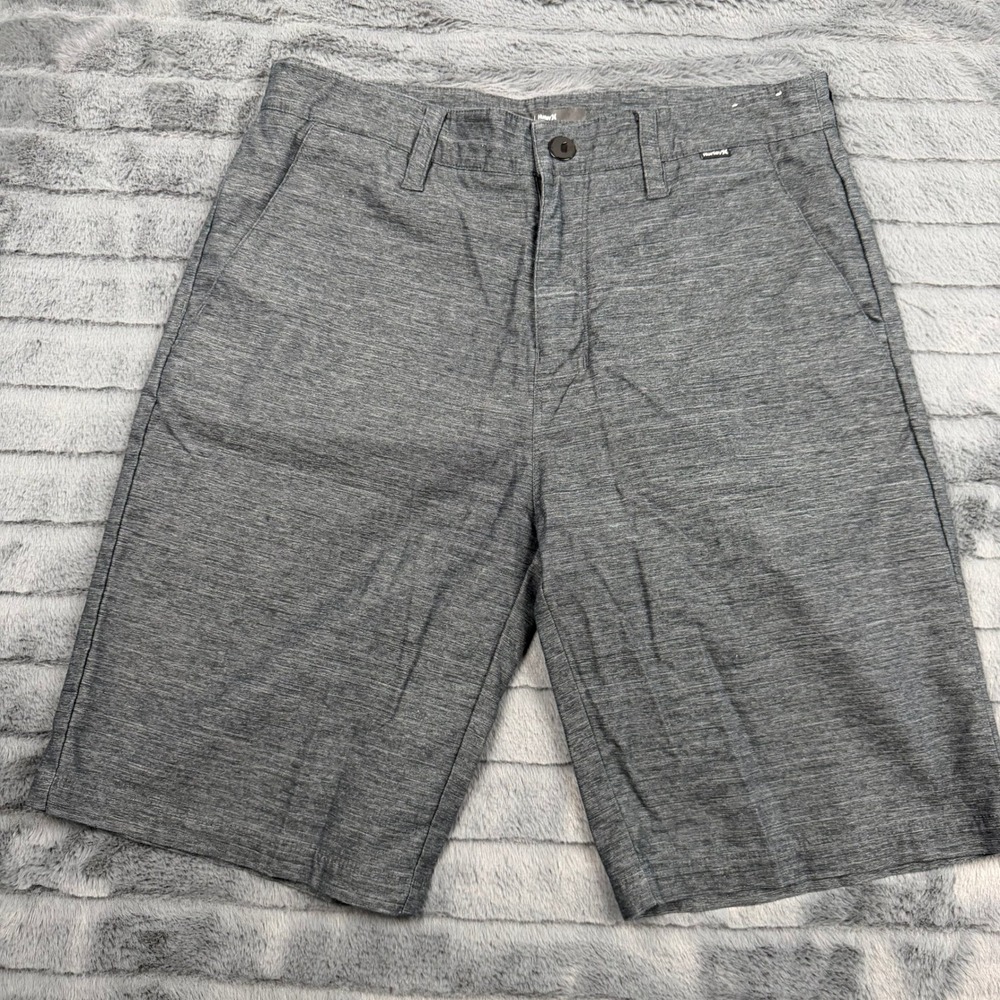 Hurley Dri-FIT Mens Chino Shorts Heathered Gray Size 30 Stretch Walk Shorts